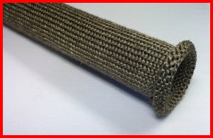 basalt knit sleeve for vehicle exhaust pipe protection